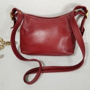 LAST DAY Coach Red Leather 9136 Crossbody Bag